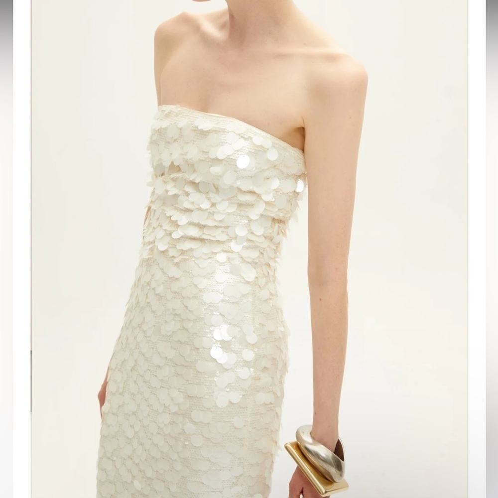 New Arrivals Phoenix Strapless inI ANÉMONES BLANCHES Dress size M